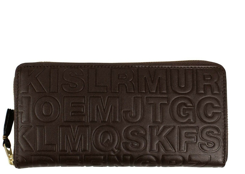 Comme des Garcons SA110EC Wallet Letter Embossed Brown