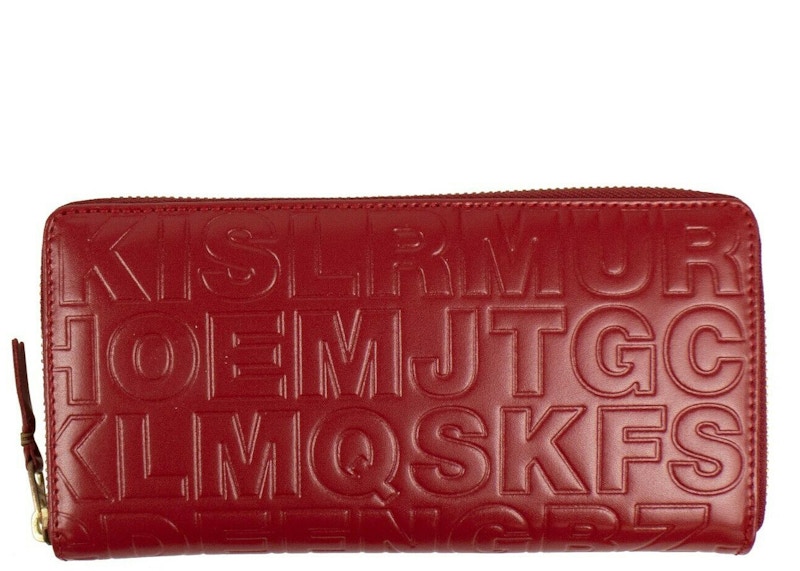 Comme des Garcons SA110EC Wallet Letter Embossed Red