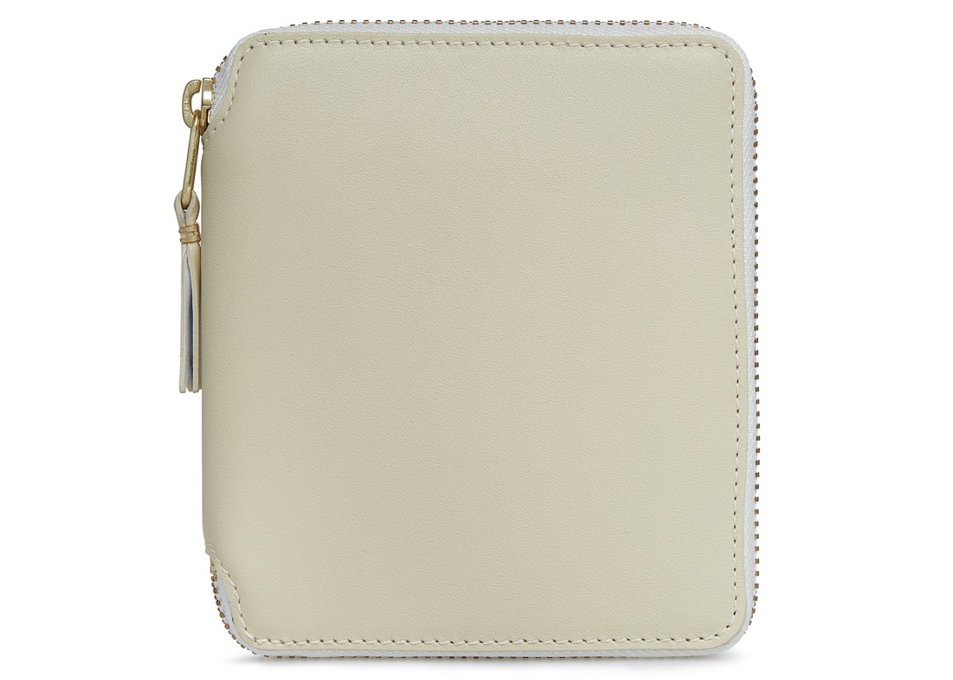 Comme des Garcons SA2100 Classic Plain Wallet Off-White in Leather