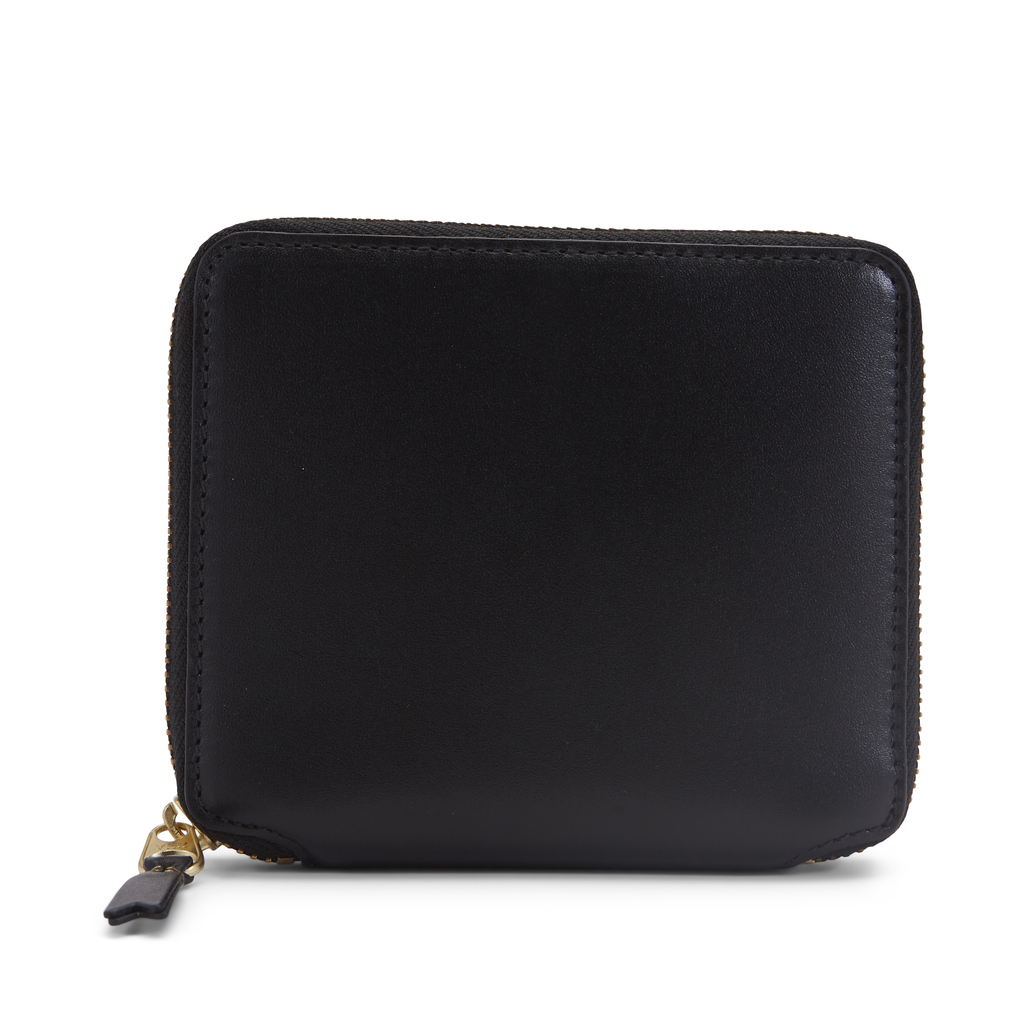Comme des Garcons SA2100 Classic Plain Wallet Black in Leather
