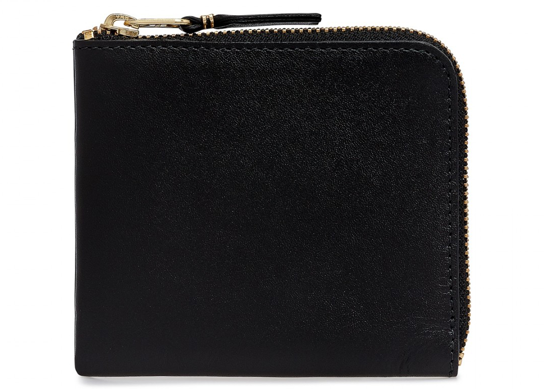 Comme des Garcons SA3100 Classic Plain Wallet Black in Leather