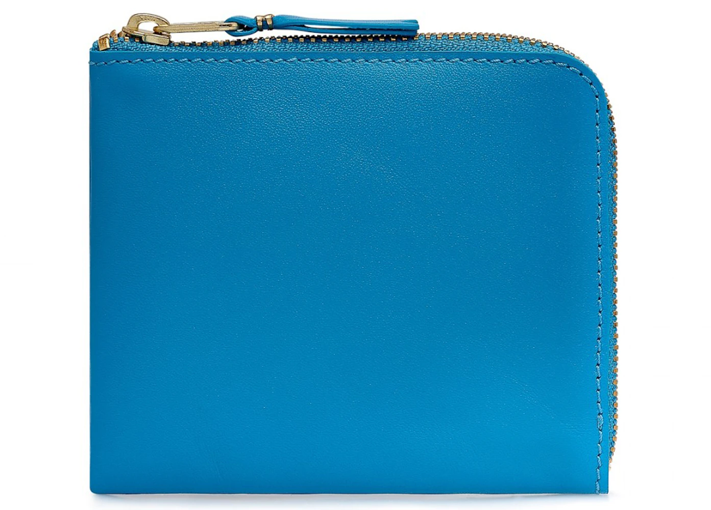 Comme des Garcons SA3100C Colour Plain Wallet Blue in Leather with Gold ...