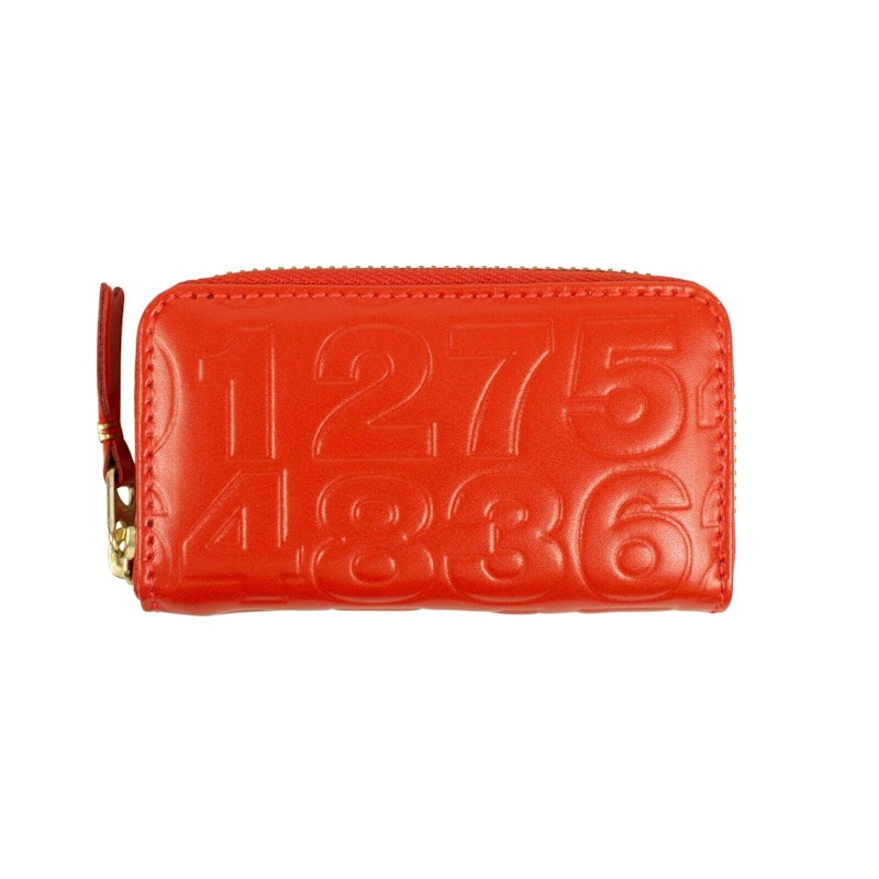 Comme des Garcons SA410XED Wallet Number Embossed Orange