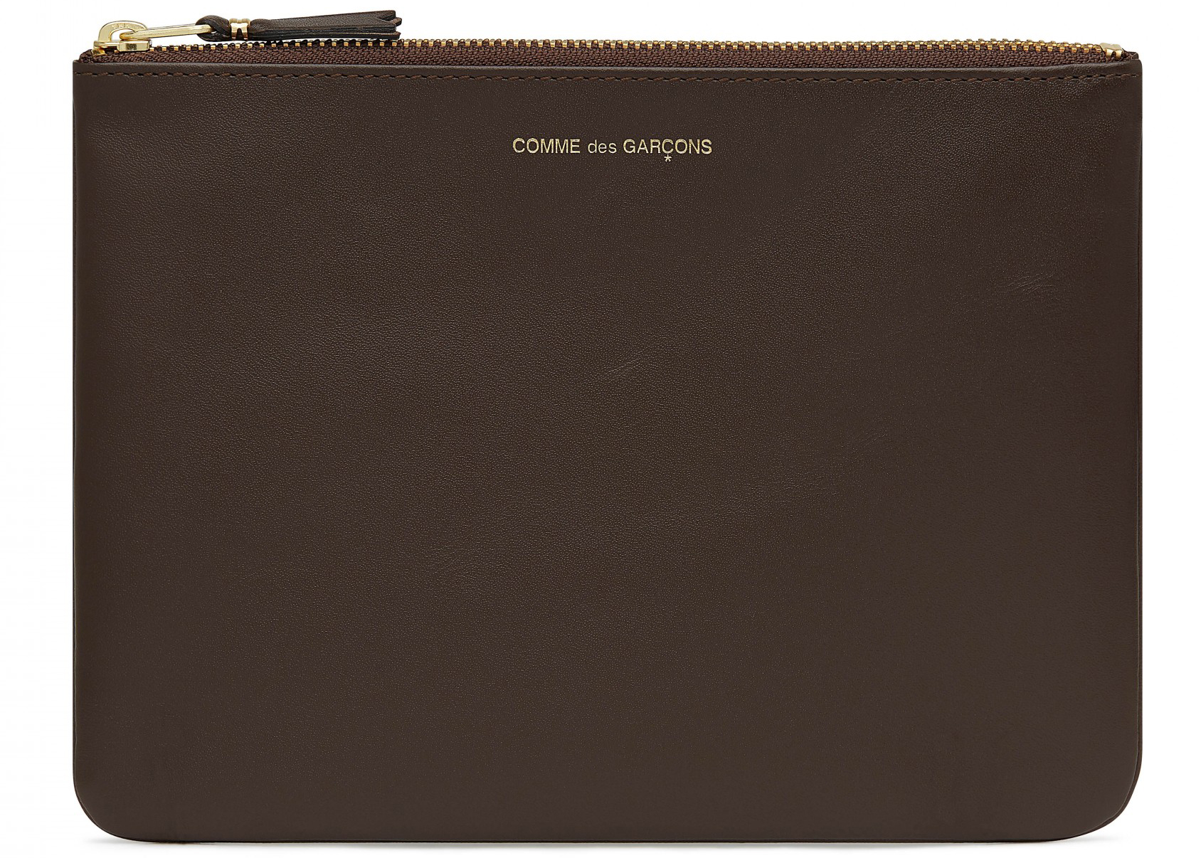 Comme des Garcons SA5100 Classic Plain Wallet Brown in Leather with Gold tone US