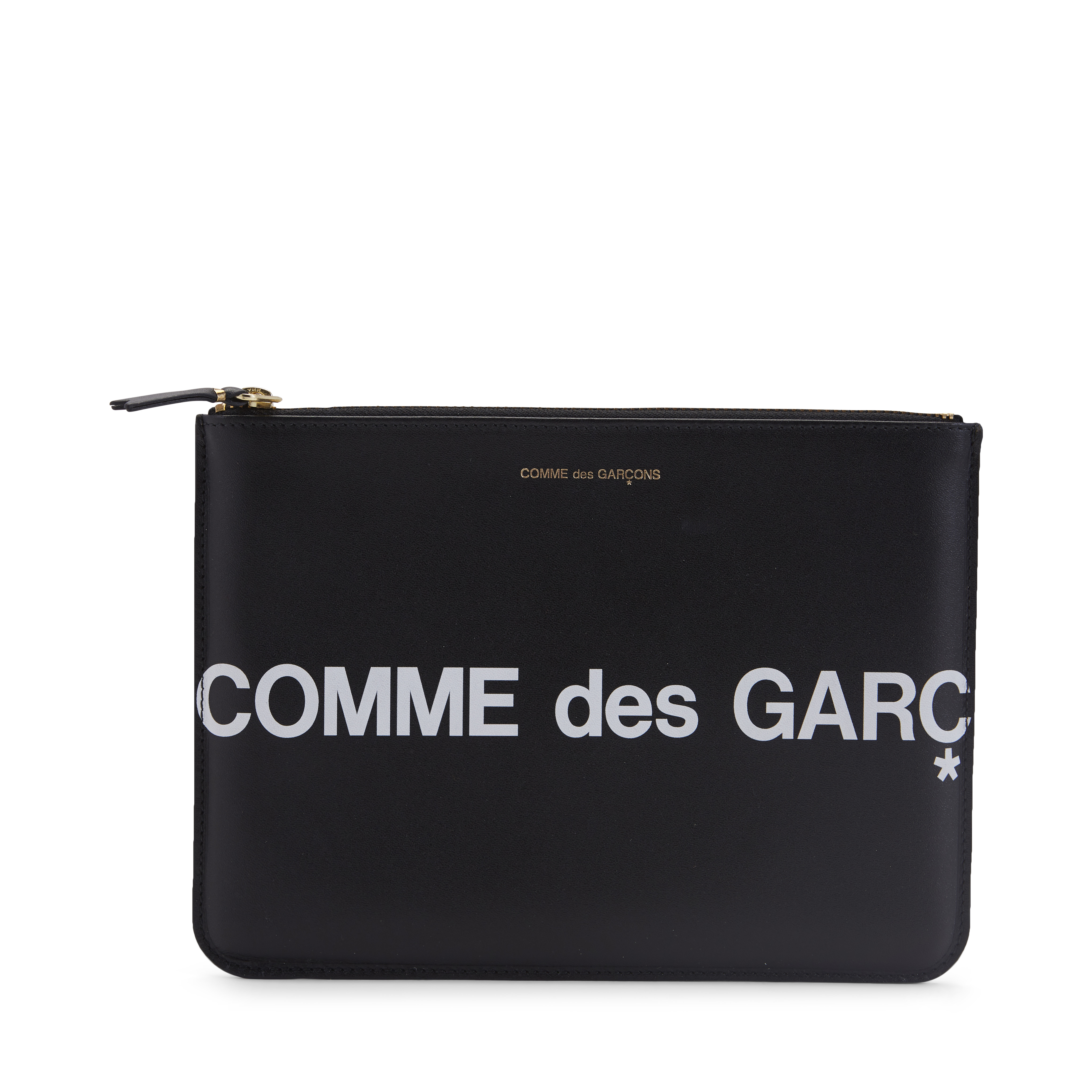 Comme des Garcons SA5100HL Huge Logo Wallet Black in Leather with