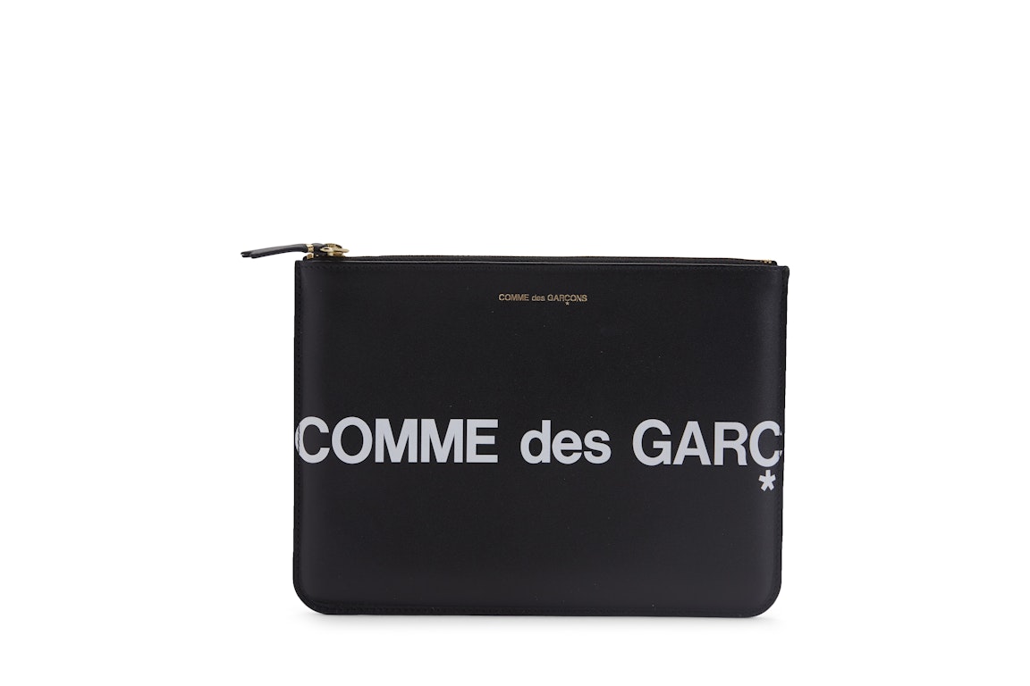 Pre-owned Comme Des Garçons Comme Des Garcons Sa5100hl Huge Logo Wallet Black