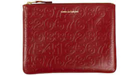 Comme des Garcons SA510ED Wallet Number Embossed Red