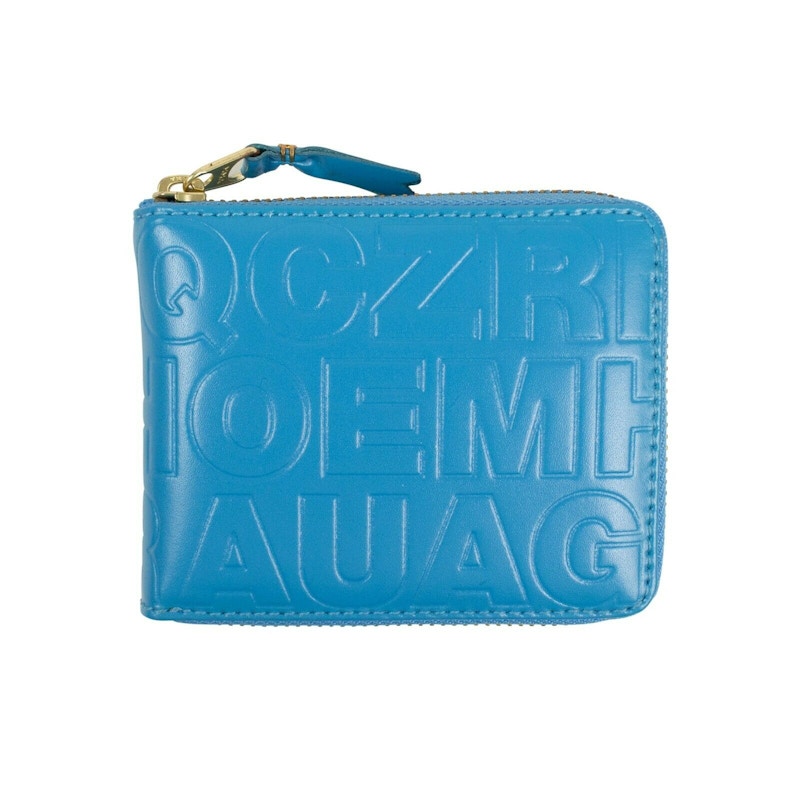 Comme des Garcons SA710EC Wallet Letter QCZR Embossed Blue