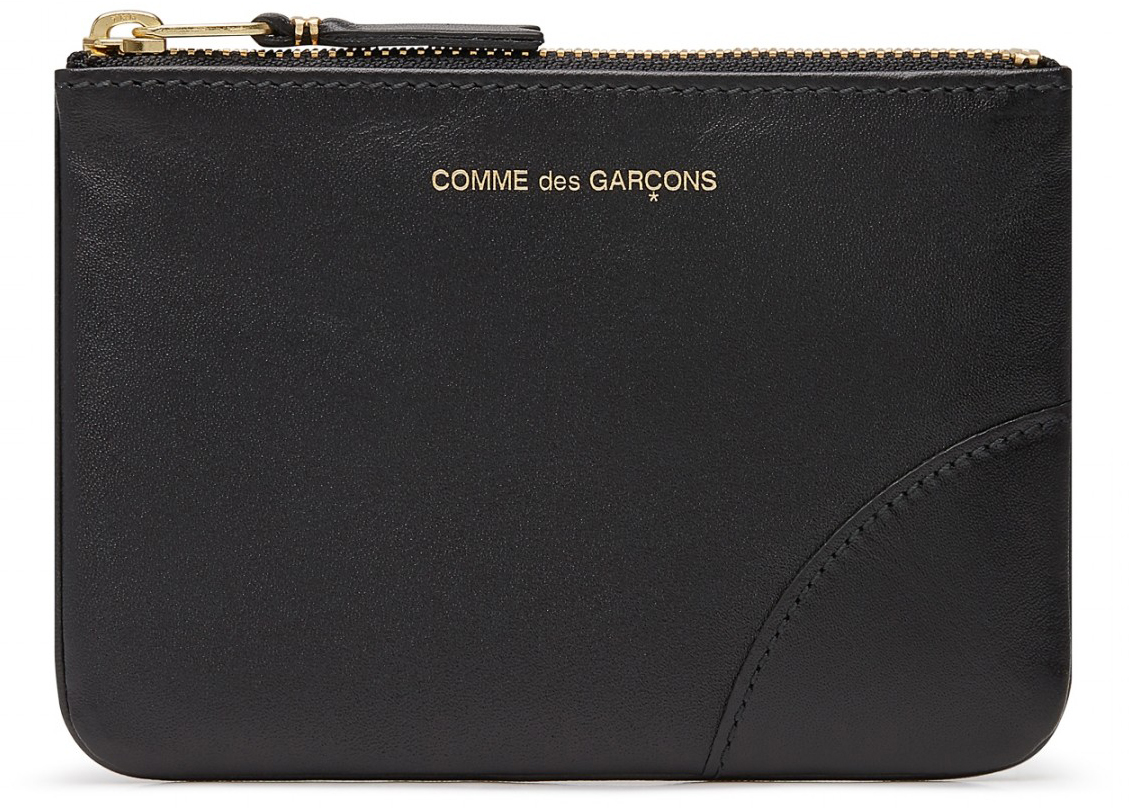 Comme des Garcons SA8100 Classic Plain Wallet Black in Leather
