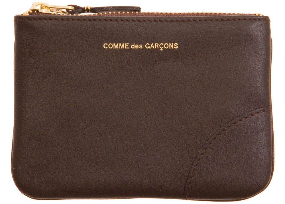 Comme des Garcons SA8100 Classic Plain Wallet Brown in Leather