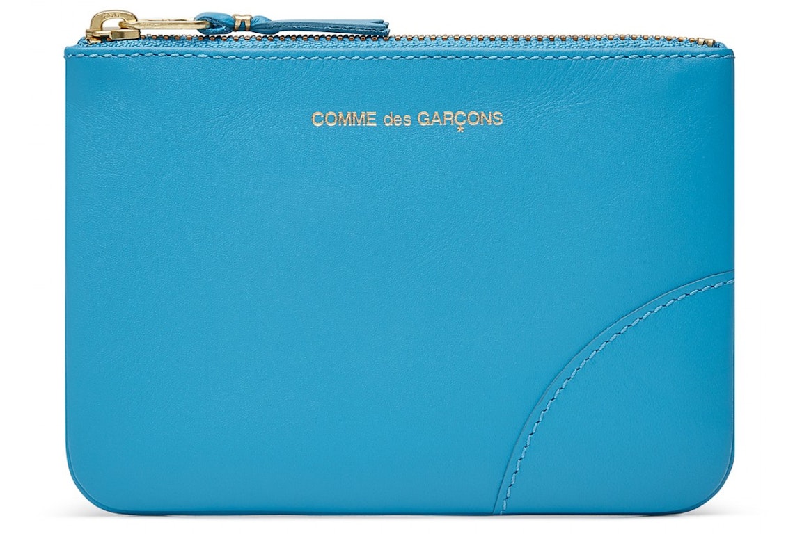 Pre-owned Comme Des Garçons Comme Des Garcons Sa8100c Colour Plain Wallet Blue