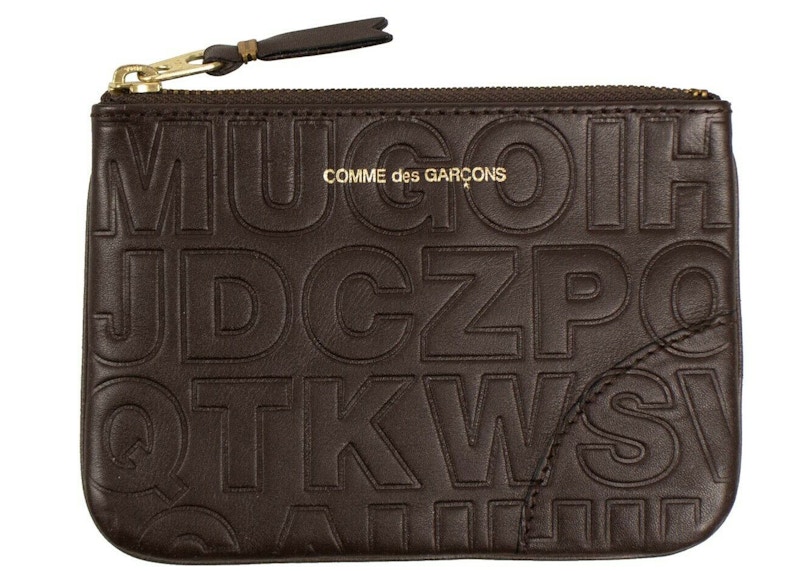 Comme des Garcons SA810EC Wallet Letter Embossed Brown