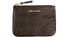 Comme des Garcons SA810EC Wallet Letter Embossed Brown