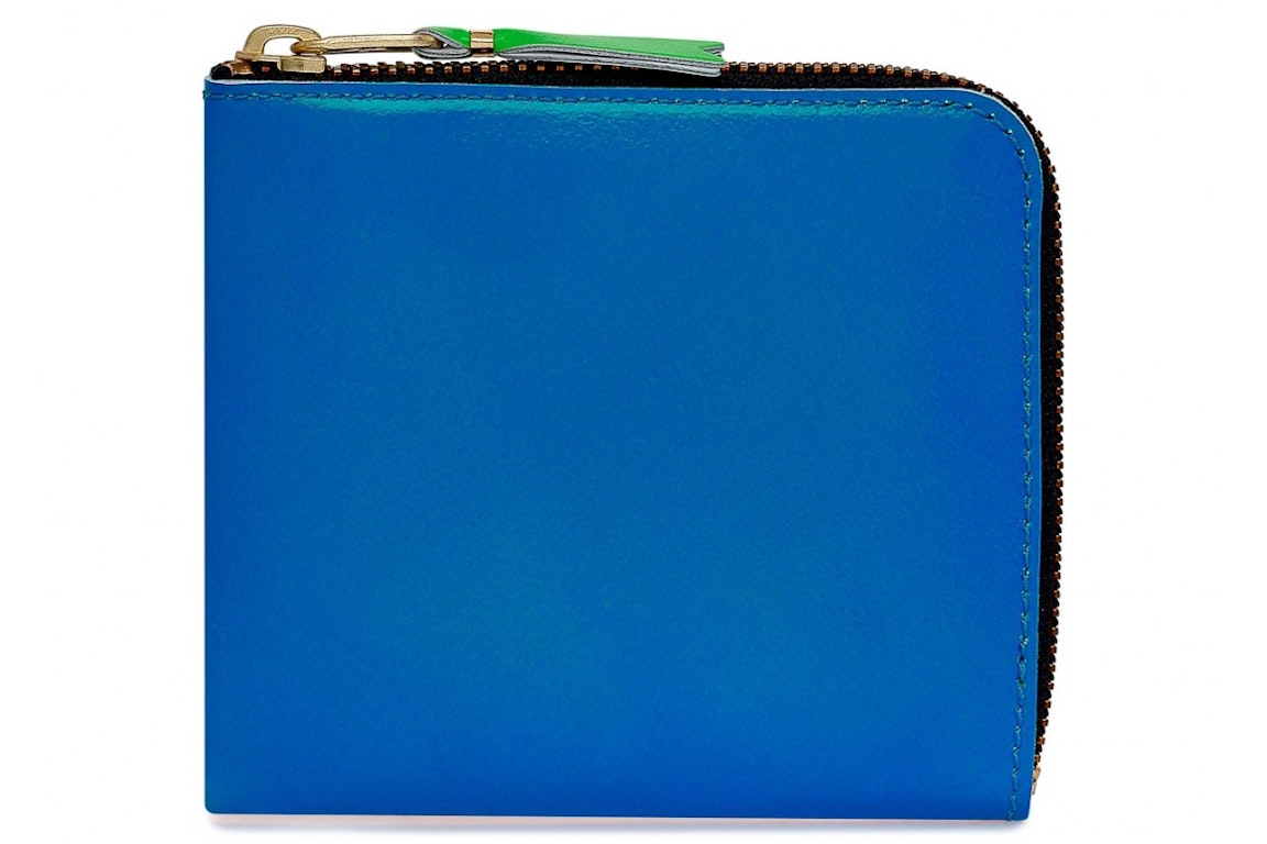 Pre-owned Comme Des Garçons Comme Des Garcons Sa3100sf Super Fluo Wallet Blue