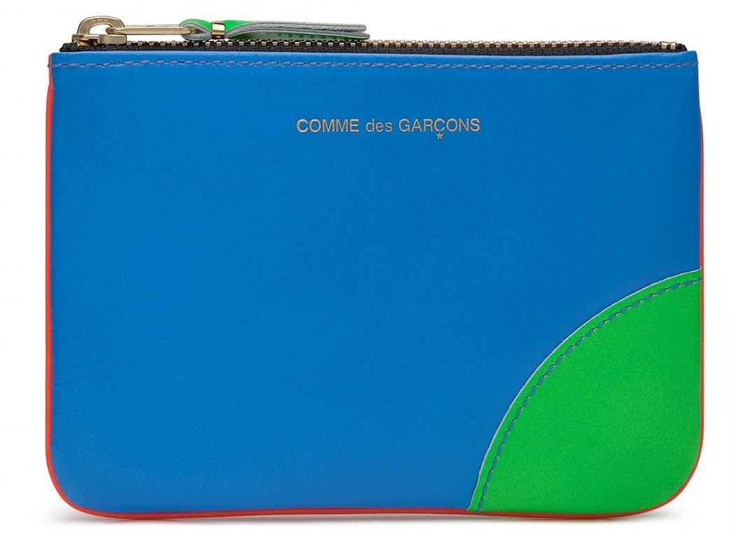 Pre-owned Comme Des Garçons Comme Des Garcons Sa8100sf Super Fluo Wallet Blue/orange
