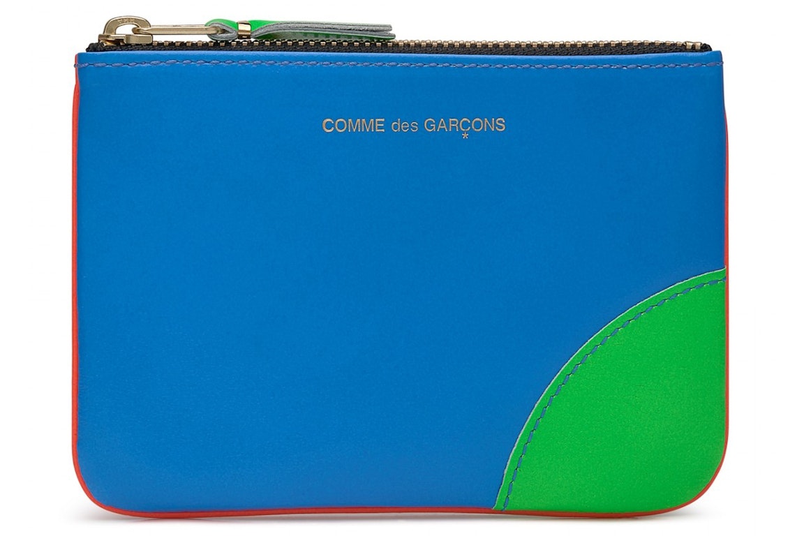 Pre-owned Comme Des Garçons Comme Des Garcons Sa8100sf Super Fluo Wallet Blue/orange