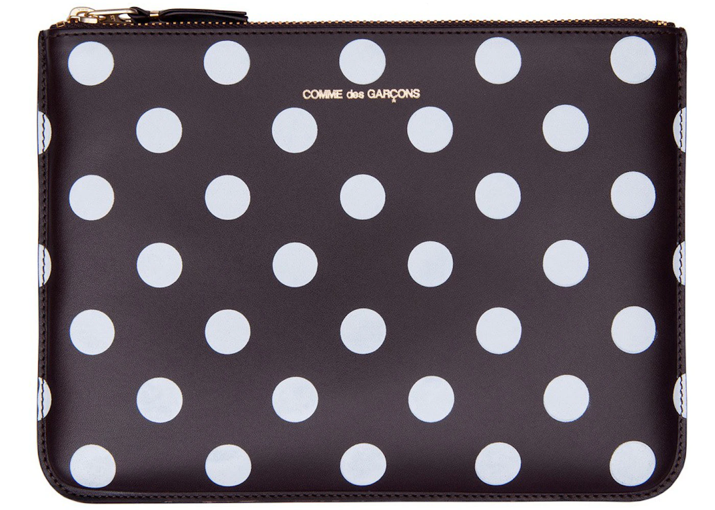 Comme des Garcons SA5100PD Wallet Polka Dots Brown in Leather with