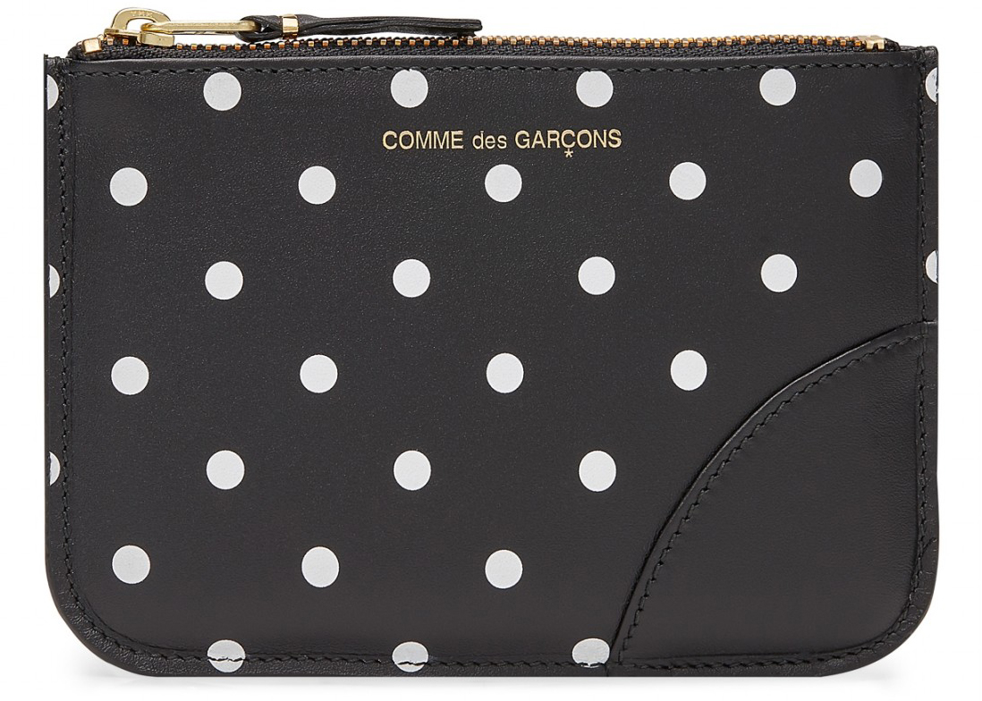 Comme des Garcons SA8100PD Wallet Polka Dots Black in Leather with