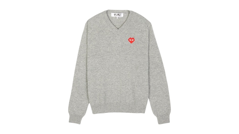トップス COMME DES GARCONS HOMME V-NECK SWEATER Pre-owned] COMME des GARCONS HOMME Back Logo Print V-Neck
