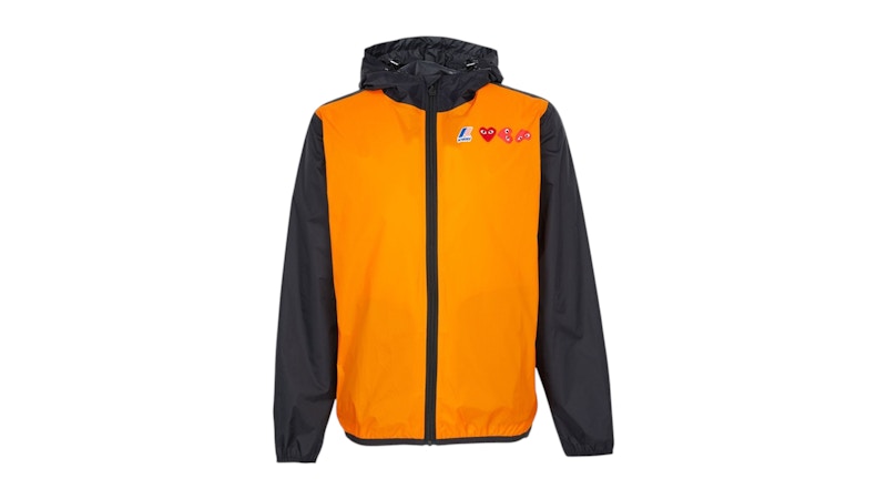 Pre-owned Comme Des Garçons Men's Comme Des Garcons X Kway Hoodie Rain Jacket In Orange
