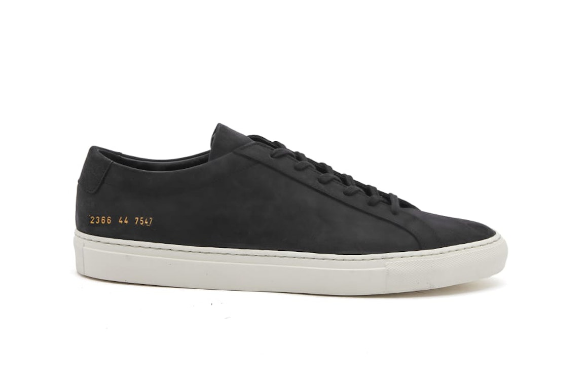 Pre-owned Common Projects Common Project Original Achilles Low Black Nubuck In Black/white