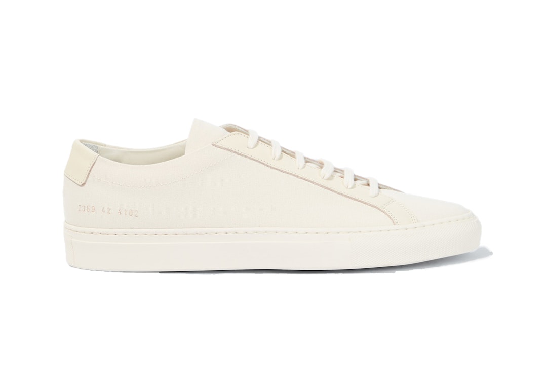 Pre-owned Common Projects Common Project Original Achilles Off White Leather Canvas In Off White/white