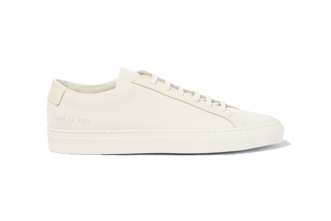 Pre-owned Common Projects Common Project Original Achilles Off White Leather Canvas In Off White/white