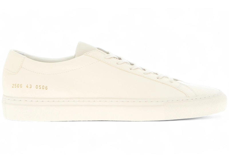 Pre-owned Common Projects Men's  Achilles Premium Sneakers In White