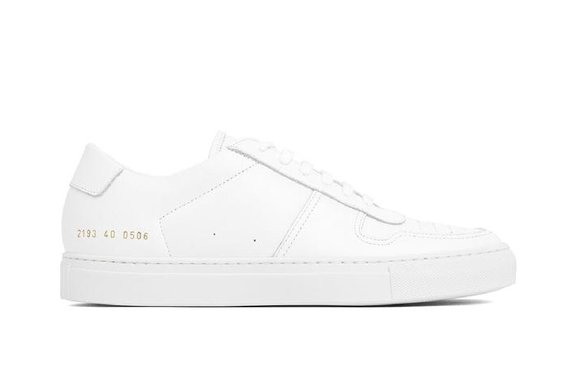 Pre-owned Common Projects Bball Low Leather White