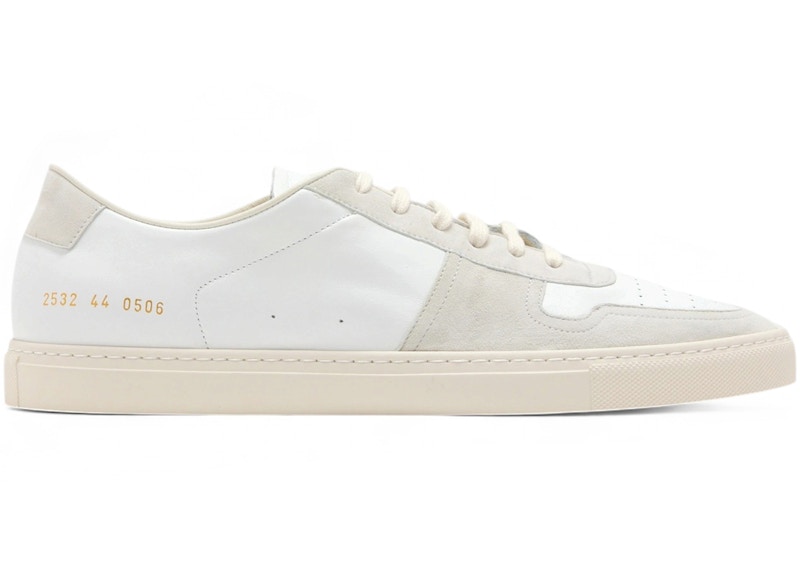 Common Projects BBall Low White Leather Suede