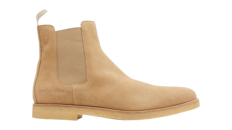 Pre-owned Common Projects Men's  Chelsea Boot Suede Sneakers In Tan In Brown
