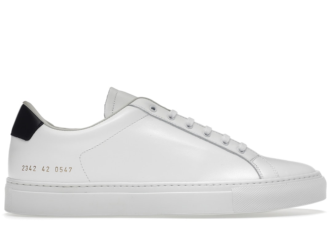 Pre-owned Common Projects Retro Low White Black White In White/black/white