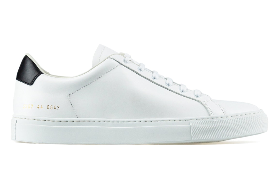 Pre-owned Common Projects Retro Low White Black In White/black