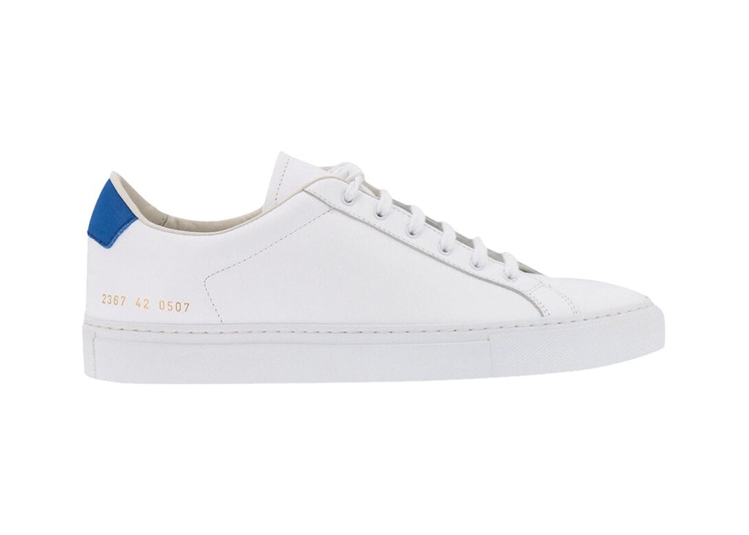 Pre-owned Common Projects Retro Low White Blue In White/blue