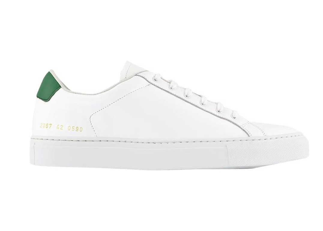 Pre-owned Common Projects Retro Low White Green In White/green