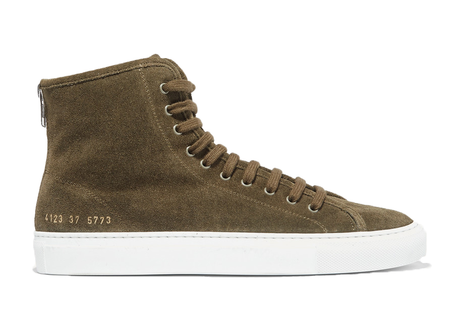 Common Projects Tournament Suede High Olive (W) - 4123 XX 5773 - US