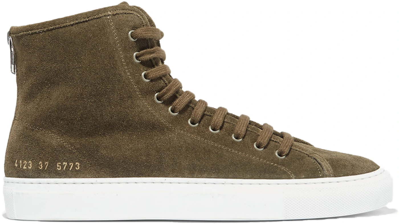 Common Projects Tournament Suede High Olive (Women's) - 4123 XX 5773 - US