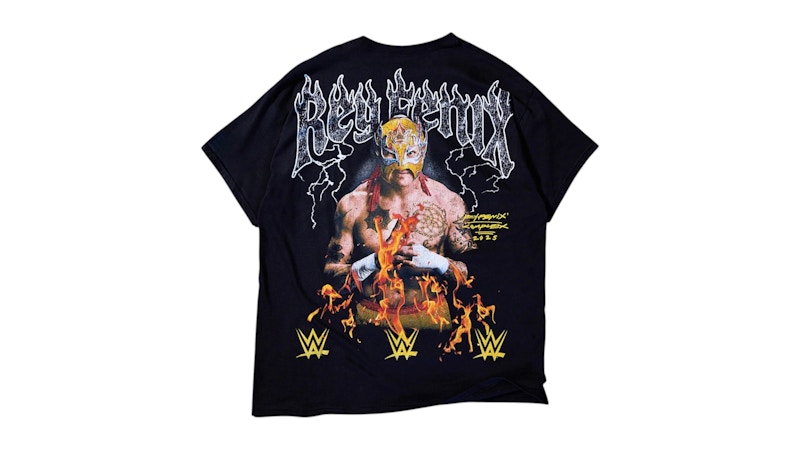 Complex x WWE Rey Fenix Flames Tee Black