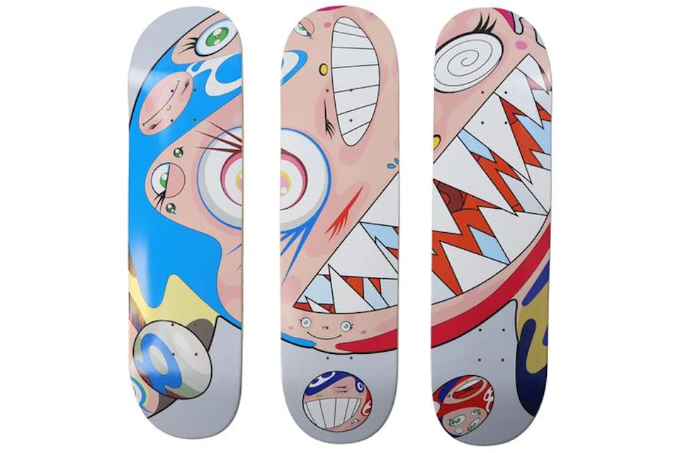 Takashi Murakami Flying Dob Skateboard Deck Set Multicolor