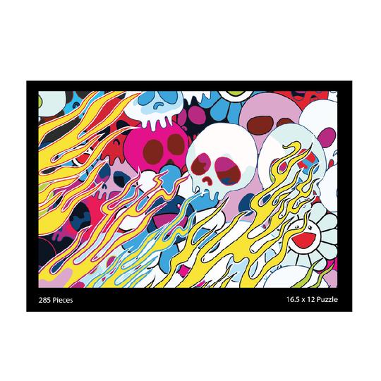 Takashi Murakami Flying Skulls and Flower Puzzle Multicolor - FW18