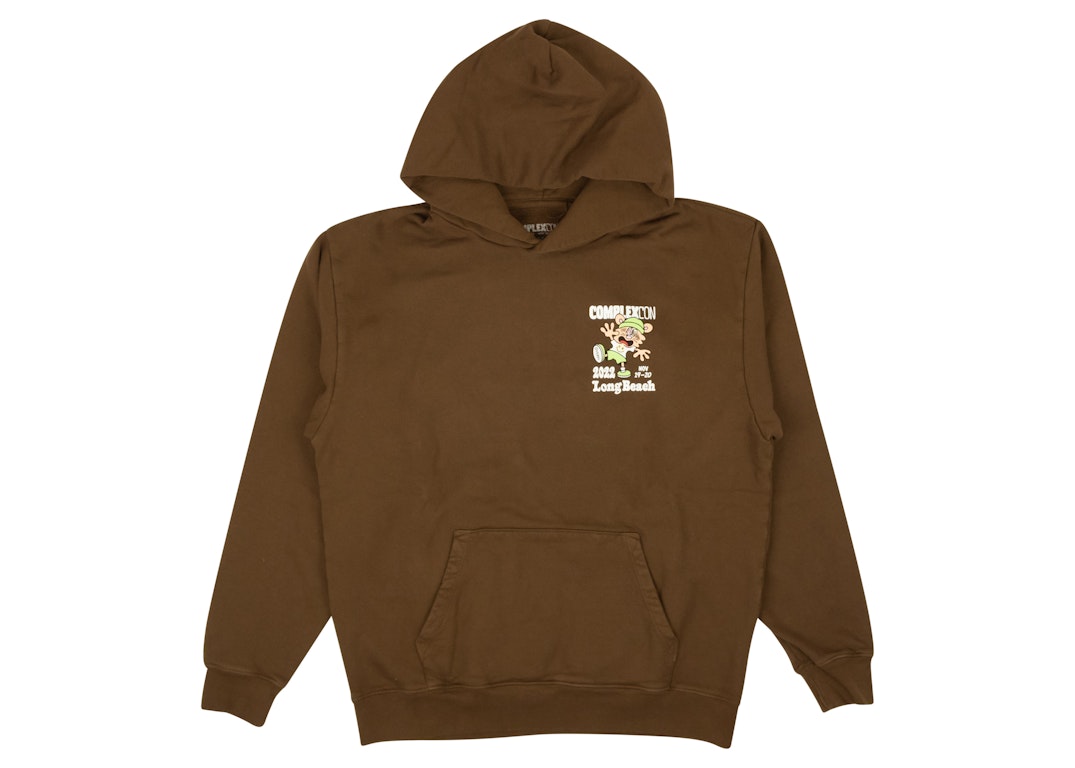 Pre-owned Complexcon X Verdy Brown Chest Logo Graphic Hoodie Brown