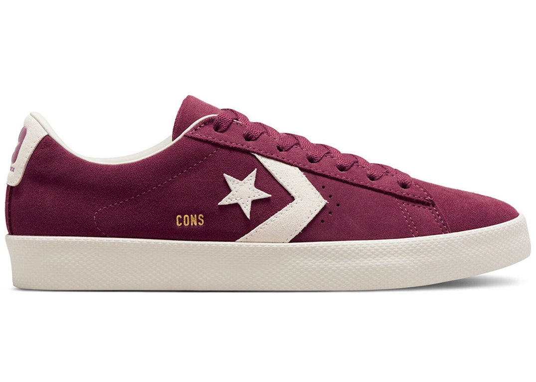 Pre-owned Converse Cons Pro Leather Vulc Pro Suede Low Cherry Vision In Cherry Vision/egret