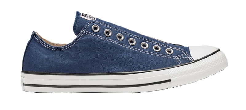 Navy blue fashion slip on converse