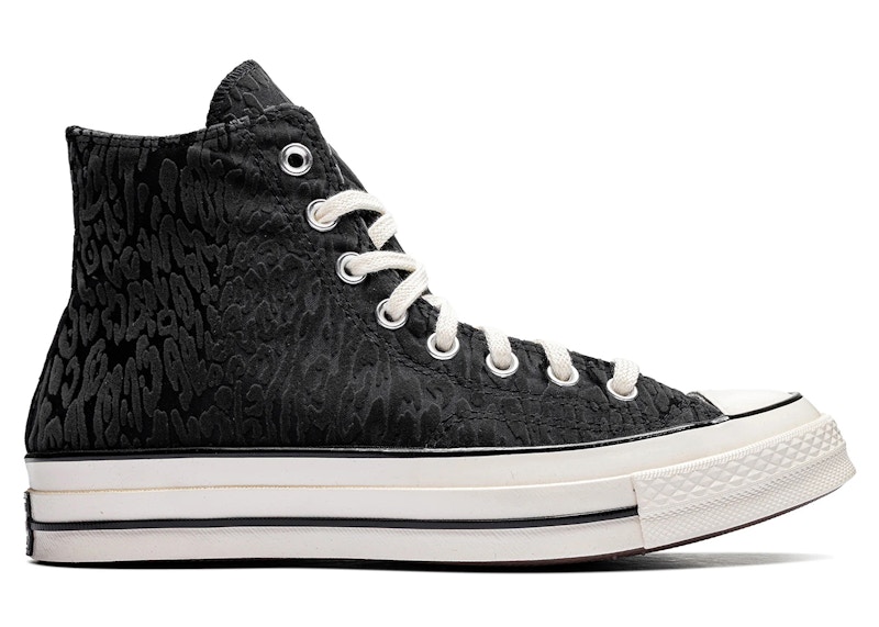 Converse Chuck 70 Hi Black Satin Leopard