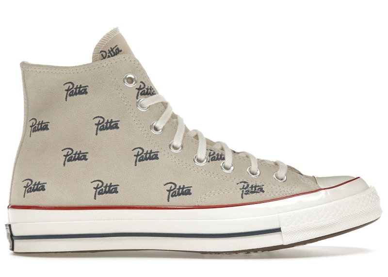 Pre-owned Converse Men's Chuck 70 Hi Patta Mini Logo Pack Sneakers In Natural Ivory/black
