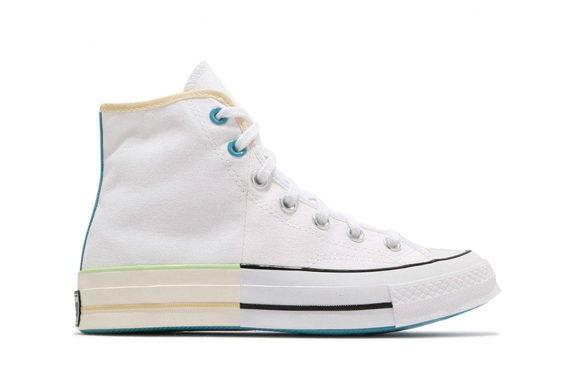 Pre-owned Converse Chuck Taylor All-star 70 Hi White Pack Chambray Blue In White/chambray Blue/banana Cake