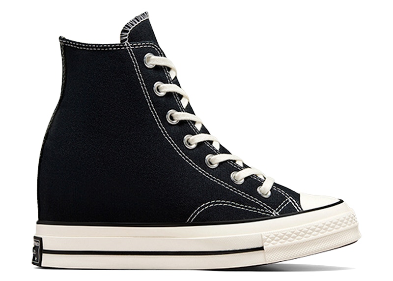 Black wedge converse on sale