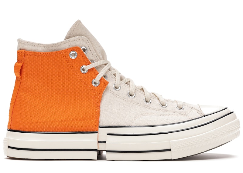 orange and white converse