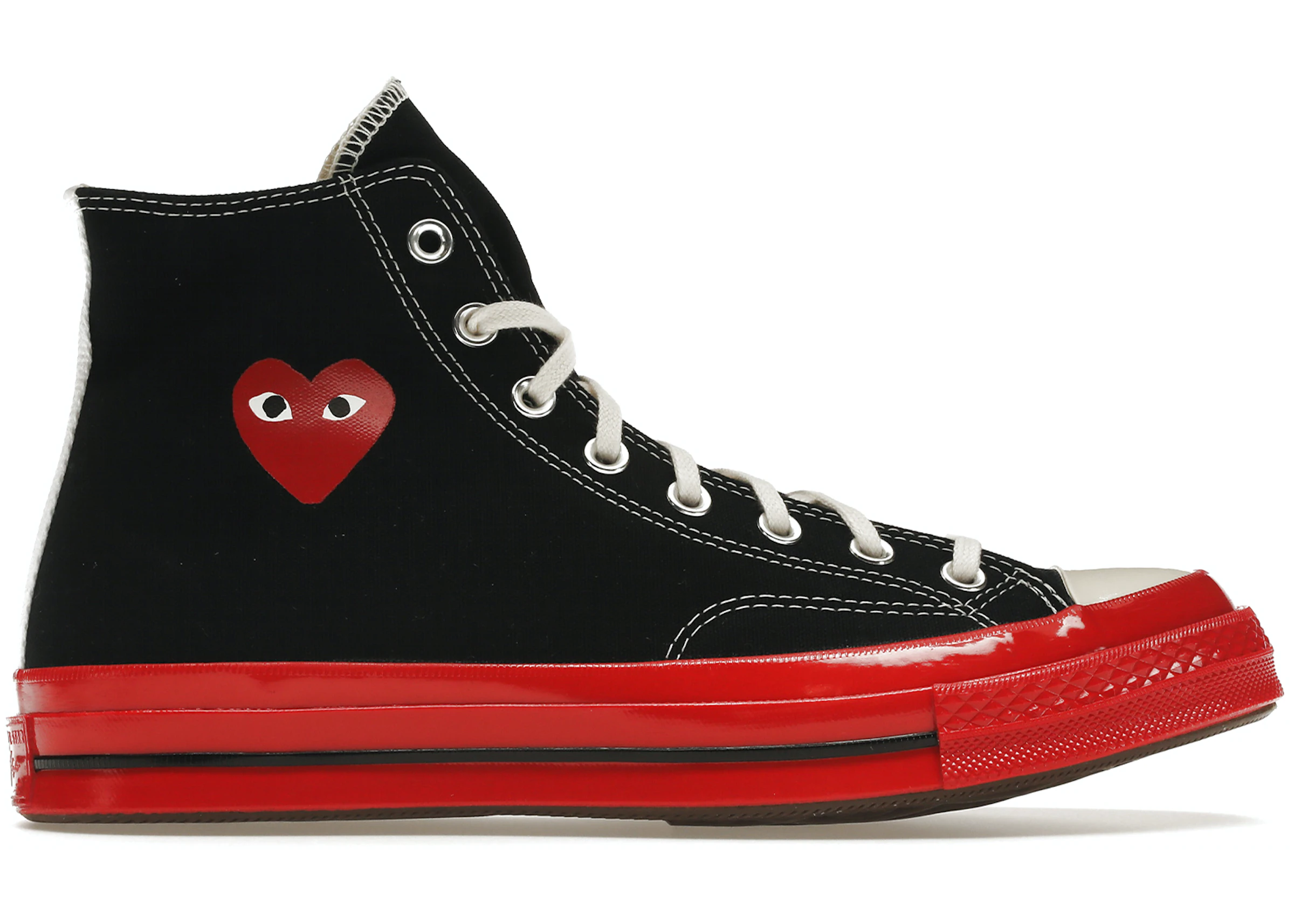 Converse Chuck Taylor All-Star 70 Hi Comme des Garcons PLAY Black Red  Midsole - A01793C - US