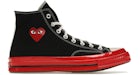 Converse Chuck Taylor All Star 70 Hi Comme des Garcons PLAY Black Red Midsole